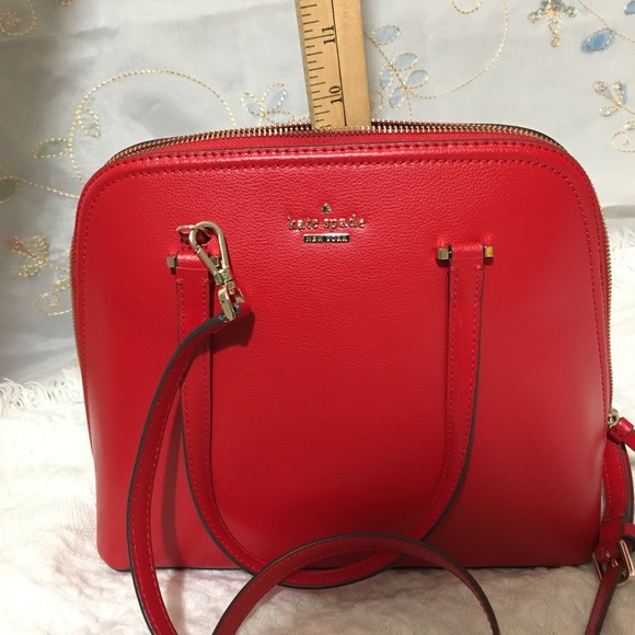 KATE SPADE RED SATCHEL MEDIUM DOME - Picture 7 of 14